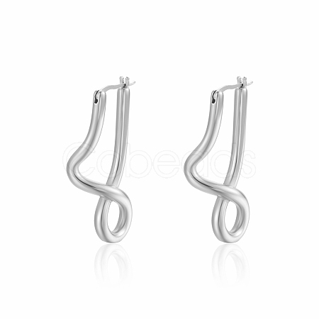 Non-Tarnish Stainless Steel Hoop Earrings for Women XR8654-2-1