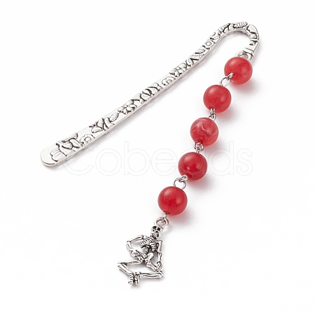 Tibetan Style Alloy Bookmarks for Halloween's Day AJEW-JK00164-1