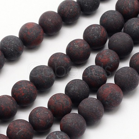 Natural Brecciated Jasper Beads Strands G-D690-4mm-1