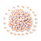 White Opaque Acrylic Beads, Flat Round with Expression, Sandy Brown, 7x4mm, Hole: 1.6mm, 200pcs/set