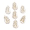 Metal Enlaced Transparent Acrylic Beads, Golden Plated, Christmas Tree, Clear, 17x11.5x5mm, Hole: 1mm, about 757Pcs/500G