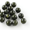 Acrylic Imitation Gemstone Beads, Round, Dark Olive Green, 10mm, Hole: 2mm