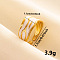 Vintage 304 Stainless Steel Enamel Cuff Ring, Wide Band Open Ring for Women, Golden