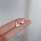 Alloy Earrings for Women, with 925 Sterling Silver Pin, Butterfly, 10mm