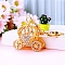 Heart Pumpkin Car Alloy Rhinestone Keychain, Korean Version Women's Bag Pendant Keychain, Crystal, 10x5cm