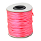 Nylon Cord, Satin Rattail Cord, for Beading Jewelry Making, Chinese Knotting, Hot Pink, 2mm, about 50yards/roll(150 feet/roll)