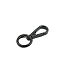 Zinc Alloy Swivel Clasps, Black, 56mm