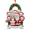 Resin Santa Claus Family Pendant Decorations, for Christmas Tree Hanging Ornaments, Red, 118x90mm