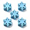 Wood Beads, Snowflake, Deep Sky Blue, 19.5x10.5mm, Hole: 2mm