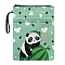 Cartoon Theme Cloth Book Covers for Paperbacks, Book Sleeves with Zipper, Rectangle, Panda, 290x220mm