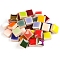 Square Shape Porcelain Mosaic Tiles, for DIY Mosaic Art Crafts, Picture Frames and More, Colorful, 10x10mm, about 205pcs/set