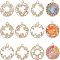 Ocean & Plant Series Zinc Alloy Open Back Bezel Pendants, For DIY UV Resin, Epoxy Resin, Pressed Flower Jewelry, Light Gold, 34x30x3mm, Hole: 3mm, 28pcs/box