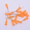 Stainless Steel Dispensing Needles, Plastic Interface, Orange, 55.5x7.5mm, Hole: 4.5mm, Pin: 0.64mm, inner diameter: 0.33mm