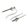 Antique Silver 316 Surgical Stainless Steel Dangle Earrings EJEW-D096-06A-AS-2