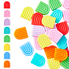 HOBBIESAY 32Pcs 8 Colors Silicone Beads SIL-HY0001-04-1