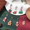 7Pcs 7 Styles Christmas Resin Pendant Decoration HJEW-JM02324-2