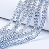 Electroplate Transparent Glass Beads Strands EGLA-A034-T1mm-Y05-1