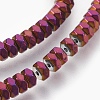 Electroplated Non-magnetic Synthetic Hematite Bead Strand G-E498-13-3