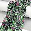 Natural Ruby in Zoisite Beads Strands G-L597-C02-03-2