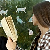 Rectangle with Cat Pattern PVC Wall Stickers CF-TAC0001-12-5