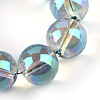 Electroplate Glass Beads Strands EGLA-Q062-8mm-A01-4