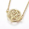 304 Stainless Steel Pendant Necklaces NJEW-L146-04G-2