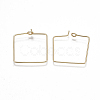Brass Earring Hooks KK-T038-427G-2