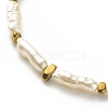 ABS Imitation Pearl & Synthetic Hematite Beaded Necklace for Women NJEW-JN03917-4
