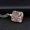Two Tone Alloy Urn Ashes Necklaces PW-WG72189-01-2
