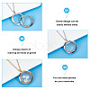 DELORIGIN DIY Blank Dome 304 Stainless Steel Locket Pendant Necklace Making Kit STAS-DR0001-03-5