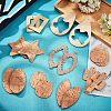 SUPERFINDINGS DIY 9 Pairs Imitation Leather Earring Making Kits DIY-FH0002-36-4