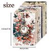 12Pcs Butterfly Flower Clock Theme Scrapbook Paper Pads PW-WG30E9C-01-1