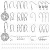BENECREAT 32pcs 8 styles Brass Earring Hooks KK-BC0010-20-1