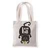 Cute Cat Printed Canvas Women's Tote Bags PW-WG7E628-11-1