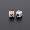 Opaque White Acrylic Beads X-MACR-Q242-010K-2