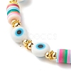 Handmade Polymer Clay Heishi Beads Stretch Bracelet BJEW-JB07306-4