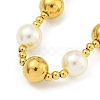 304 Stainless Steel & 201 Stainless Steel & Plastic Pearl Round Beaded Necklaces for Women NJEW-G144-01A-G-2