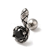 304 Stainless Steel Stud Earrings with Cubic Zirconia EJEW-K260-04AS-1