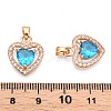 Faceted Glass Charms GLAA-S193-033-3