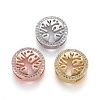 Eco-Friendly Brass Micro Pave Cubic Zirconia Slide Charms ZIRC-F094-34-RS-1
