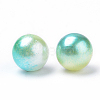 Rainbow Acrylic Imitation Pearl Beads OACR-R065-5mm-03-2