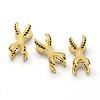 Rack Plating Brass Cubic Zirconia Beads ZIRC-S047-01G-1