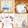 2Pcs 2 Styles PET Hollow Out Drawing Painting Stencils DIY-WH0416-0005-4