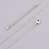 Brass Cable Chain Necklaces X-MAK-P011-01P-1