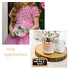 PandaHall Jewelry 10 Style Polyester Imitation Flower Ornamenrt Accessories DIY-PJ0001-33-8