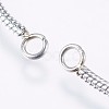 Adjustable 304 Stainless Steel Snake Chain Necklace Making STAS-E163-38P-3