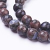 Natural Glaucophane Beads Strands G-F520-39-8mm-3