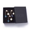Pendant Necklaces and Ear Studs Jewelry Sets SJEW-JS01064-01-2