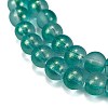 Frosted Transparent Glass Bead Strands GLAA-P065-6mm-08-4