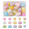 Cheriswelry 30Pcs 15 Styles Transparent Resin Pendants RESI-CW0001-21-12